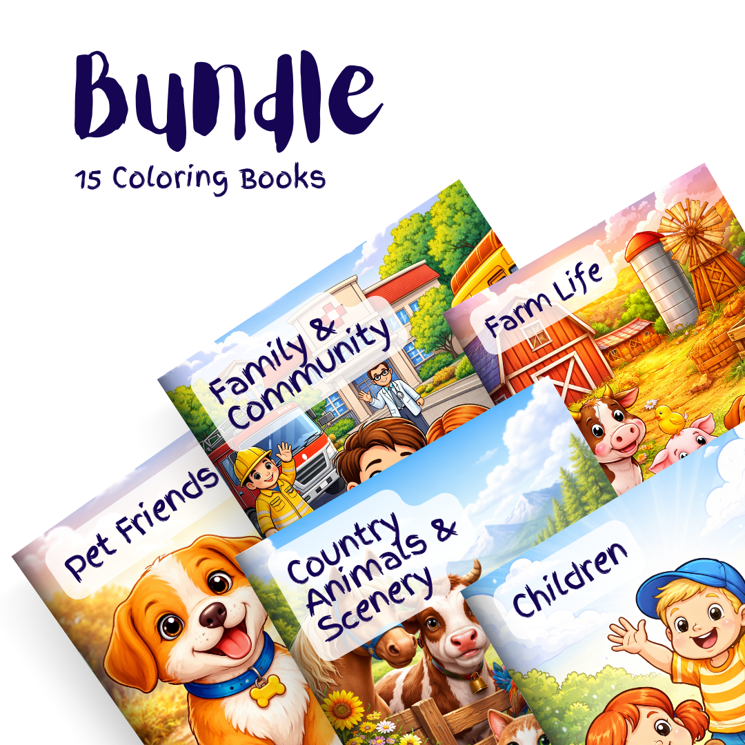 Ultimate Country & Community Bundle – 15 Coloring Books