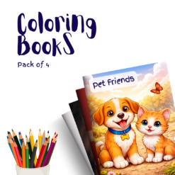 Pet Friends – 4 Coloring Books